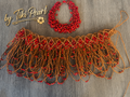 Red Coral Kiekie and Necklace set