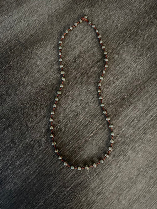Adjustable Handcrafted Pearl Necklace – Polynesian Style