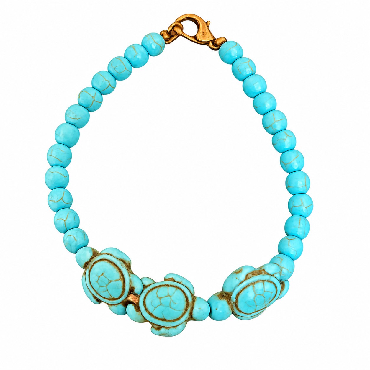 Turquoise Sea Turtle Beaded Bracelet – Handmade Island Style Jewelry