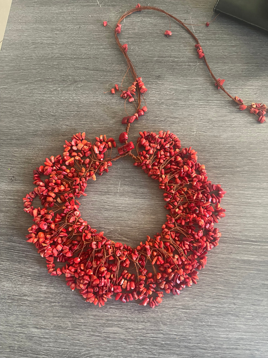 Handcrafted Red Coral Polynesian Necklace