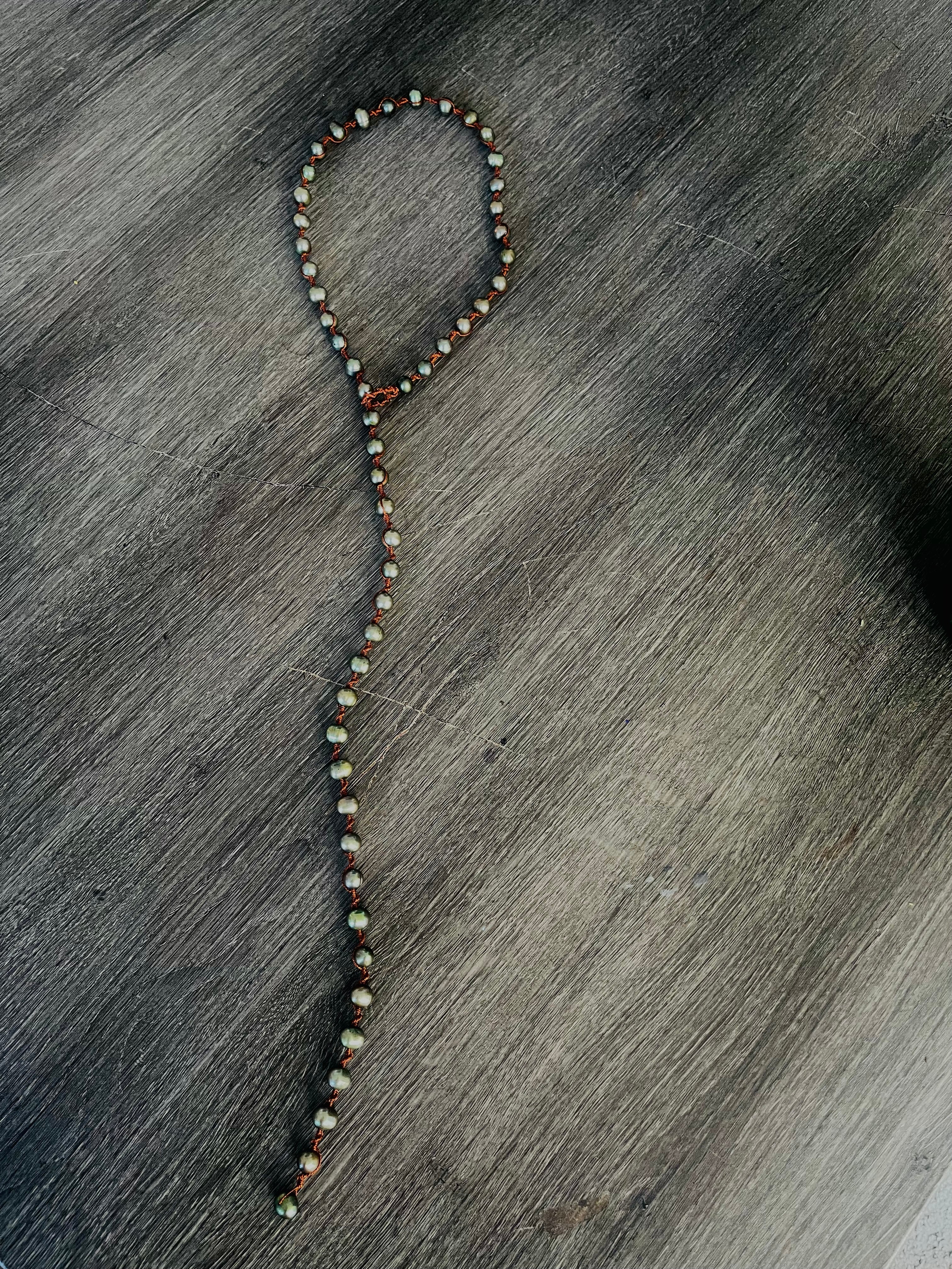 Adjustable Handcrafted Pearl Necklace – Polynesian Style